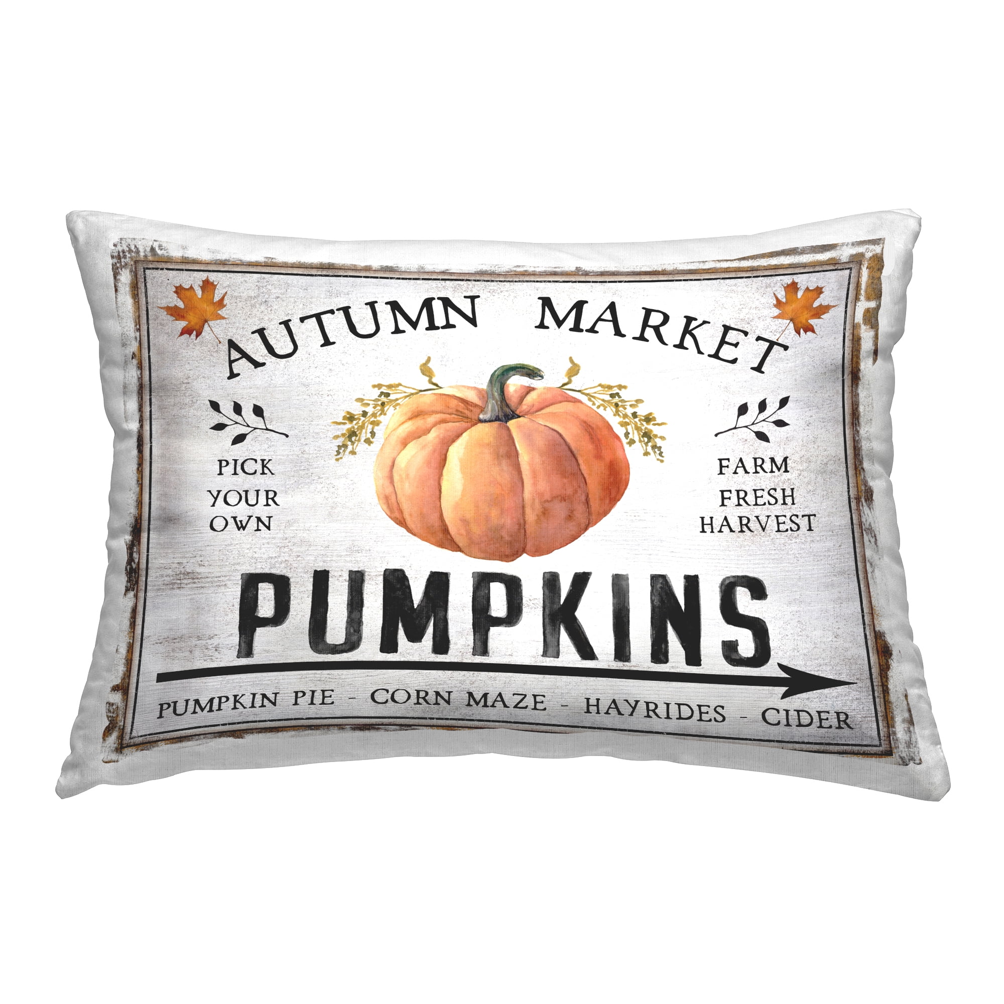 Stupell Industries Autumn Market with Arrow Decorative Printed Throw Pillow, 14 x 20