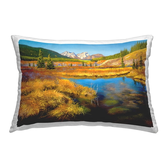 Stupell Industries Autumn Marsh View Decorative Printed Throw Pillow Design by Andrew Kiss.