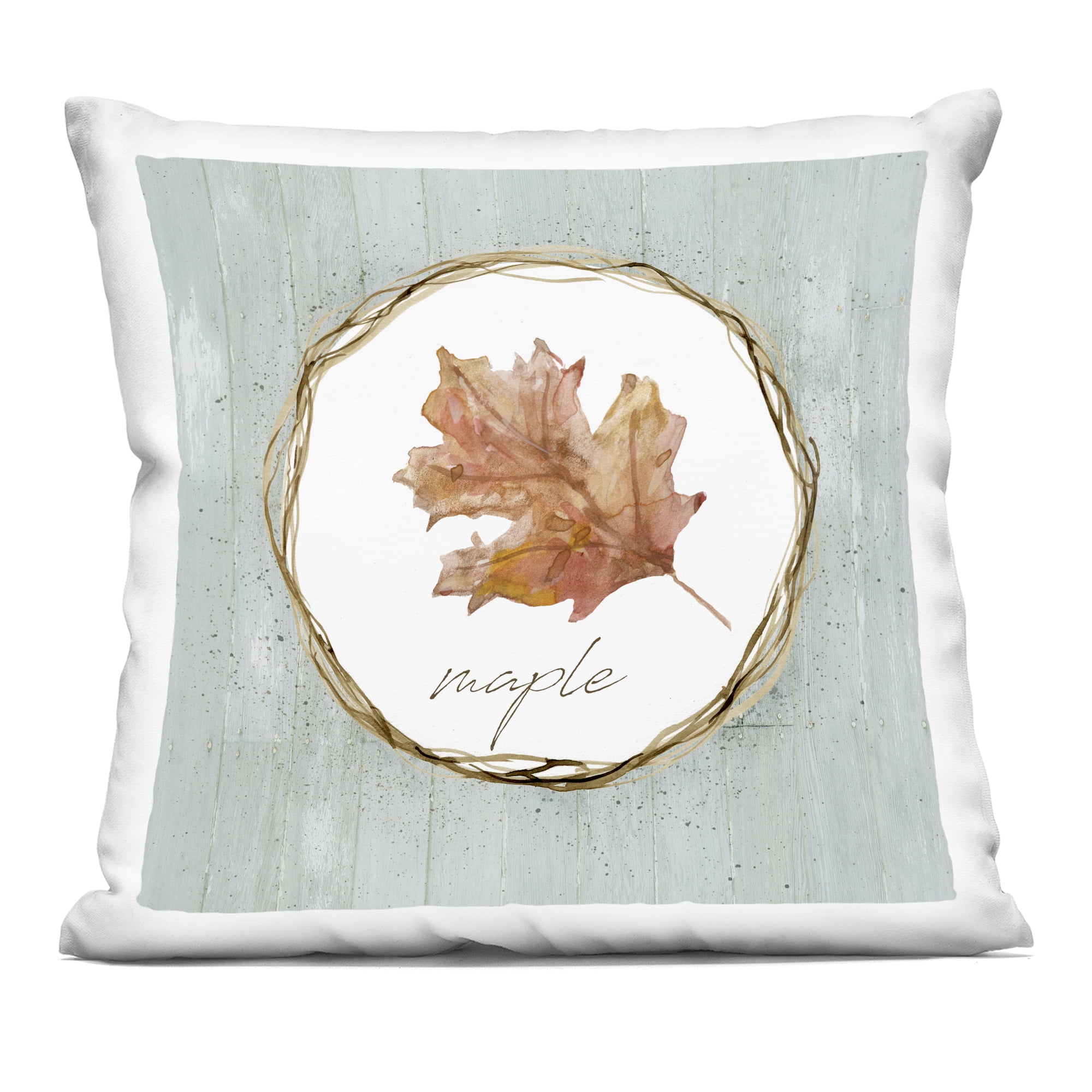 Stupell Industries Autumn Memories Maple Leaf Decorative Printed Throw Pillow, design by Livi and Finn