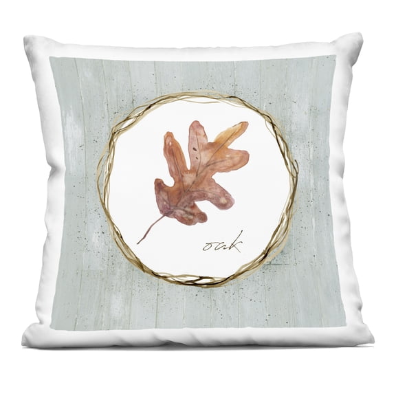 Stupell Industries Autumn Memories Oak Leaf Decorative Printed Throw Pillow, design by Livi and Finn