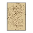 thumbnail image 1 of Stupell Industries Traditional Autumn Monstera Leaf Contour Gray Framed Giclee Art, 16 x 24, by Martina Pavlova, 1 of 8