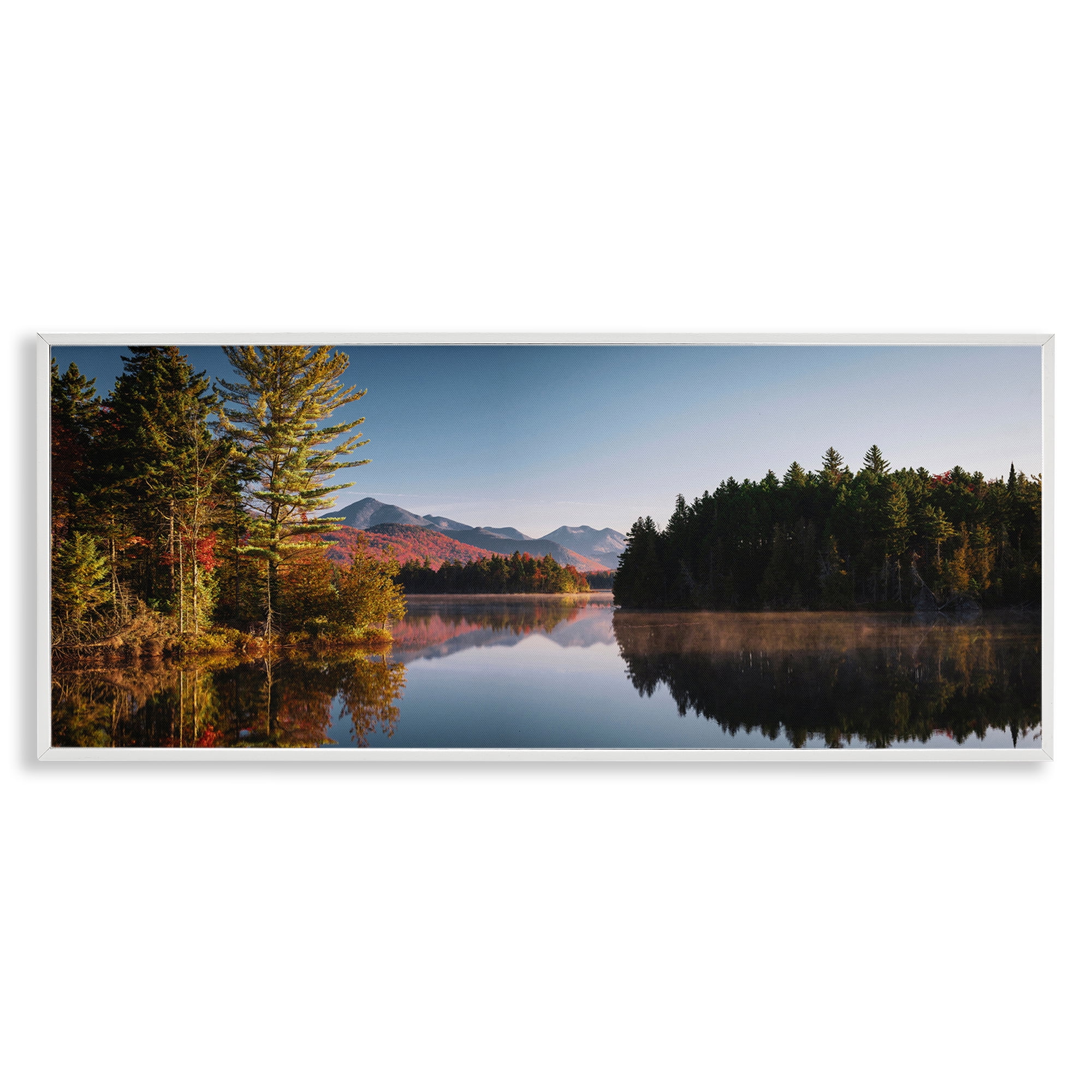 Stupell Industries Autumn Morning Reflection White Framed Giclee Art, design by Jonathan Zaharek
