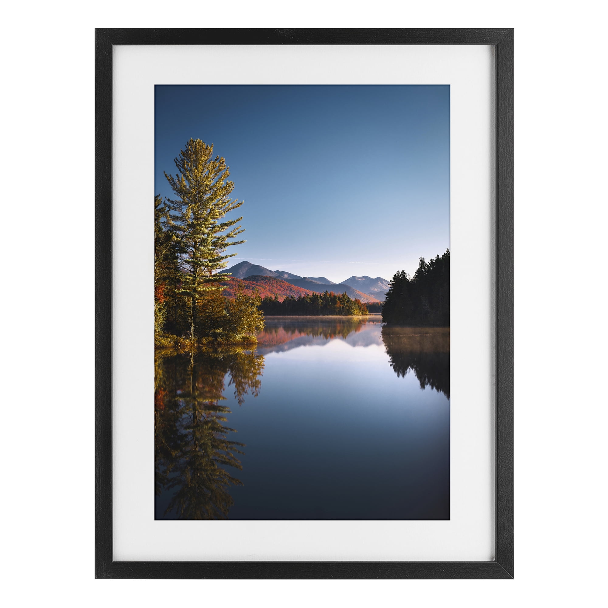 Stupell Industries Autumn Morning Wilderness Black Framed Print Under Glass, design by Jonathan Zaharek