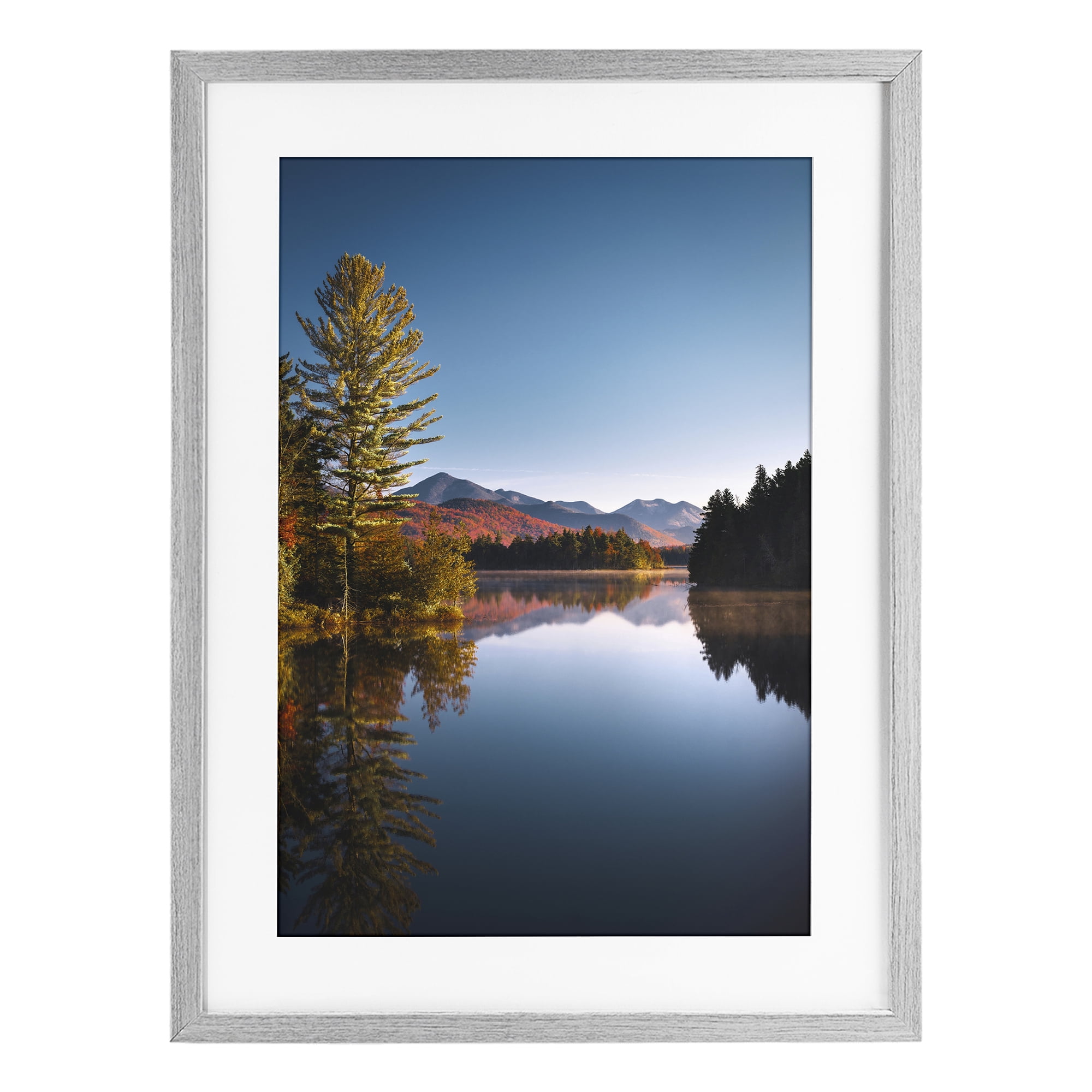 Stupell Industries Autumn Morning Wilderness Gray Framed Print Under Glass, design by Jonathan Zaharek