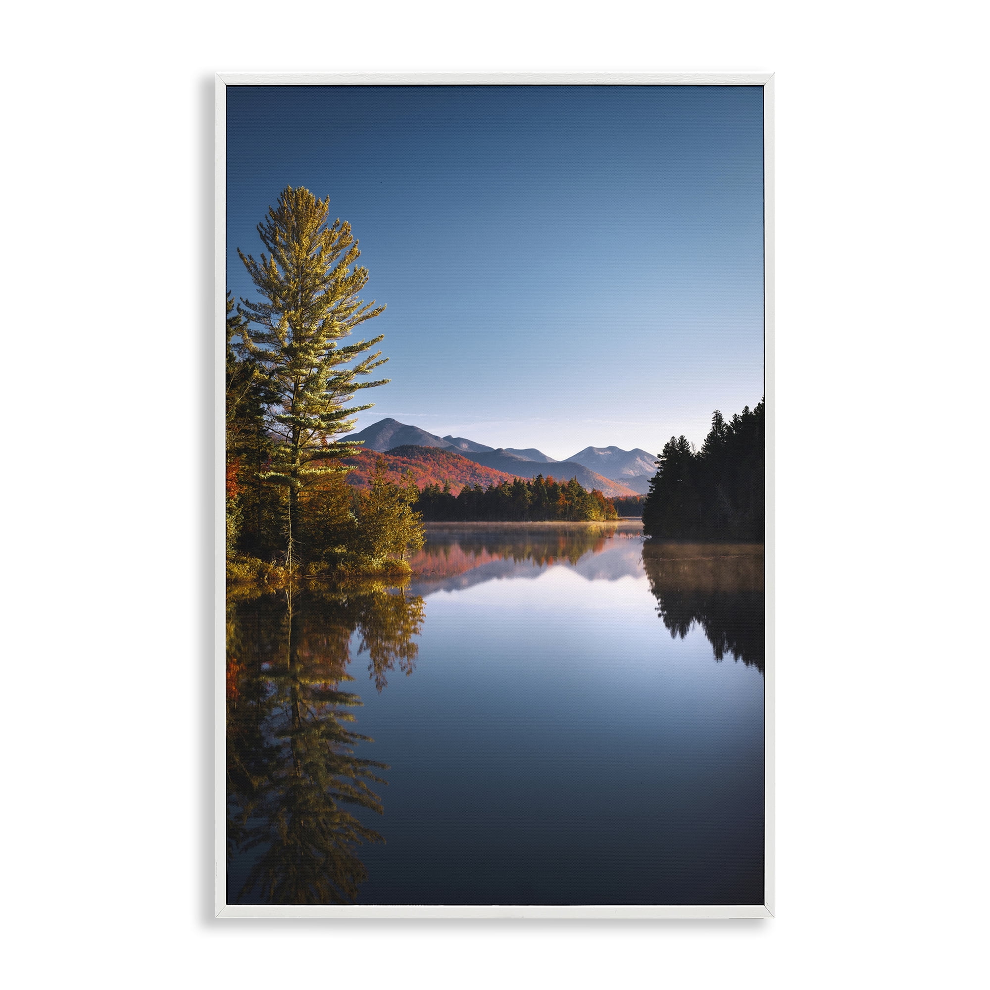 Stupell Industries Autumn Morning Wilderness White Framed Giclee Art, design by Jonathan Zaharek