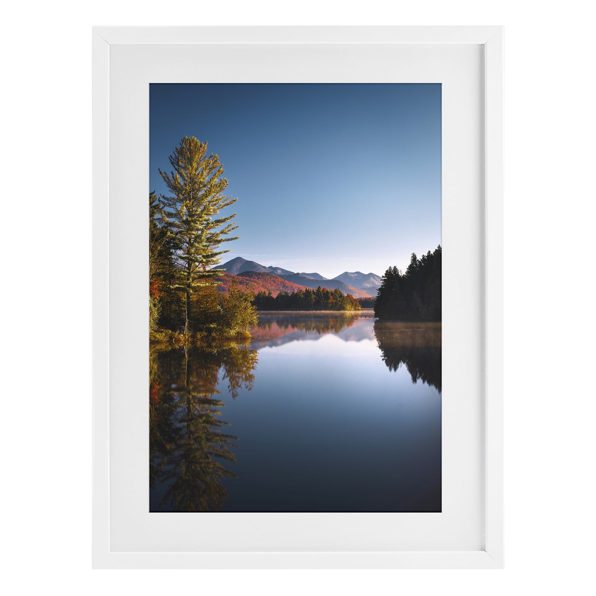 Stupell Industries Autumn Morning Wilderness White Framed Print Under Glass, design by Jonathan Zaharek