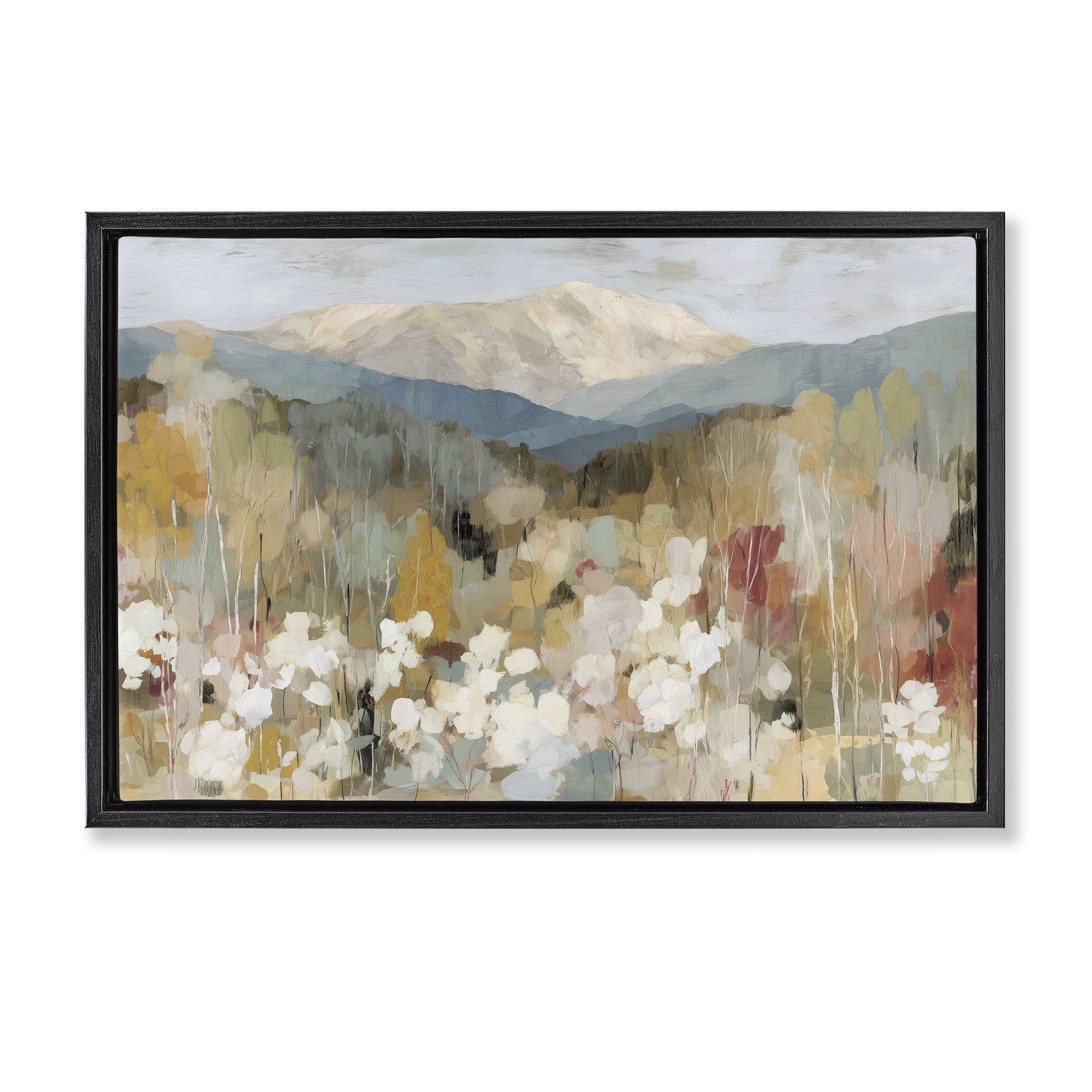 Stupell Industries Autumn Mountain Meadow Black Framed Floater Canvas Wall Art, design by Chromatic Storm Studio