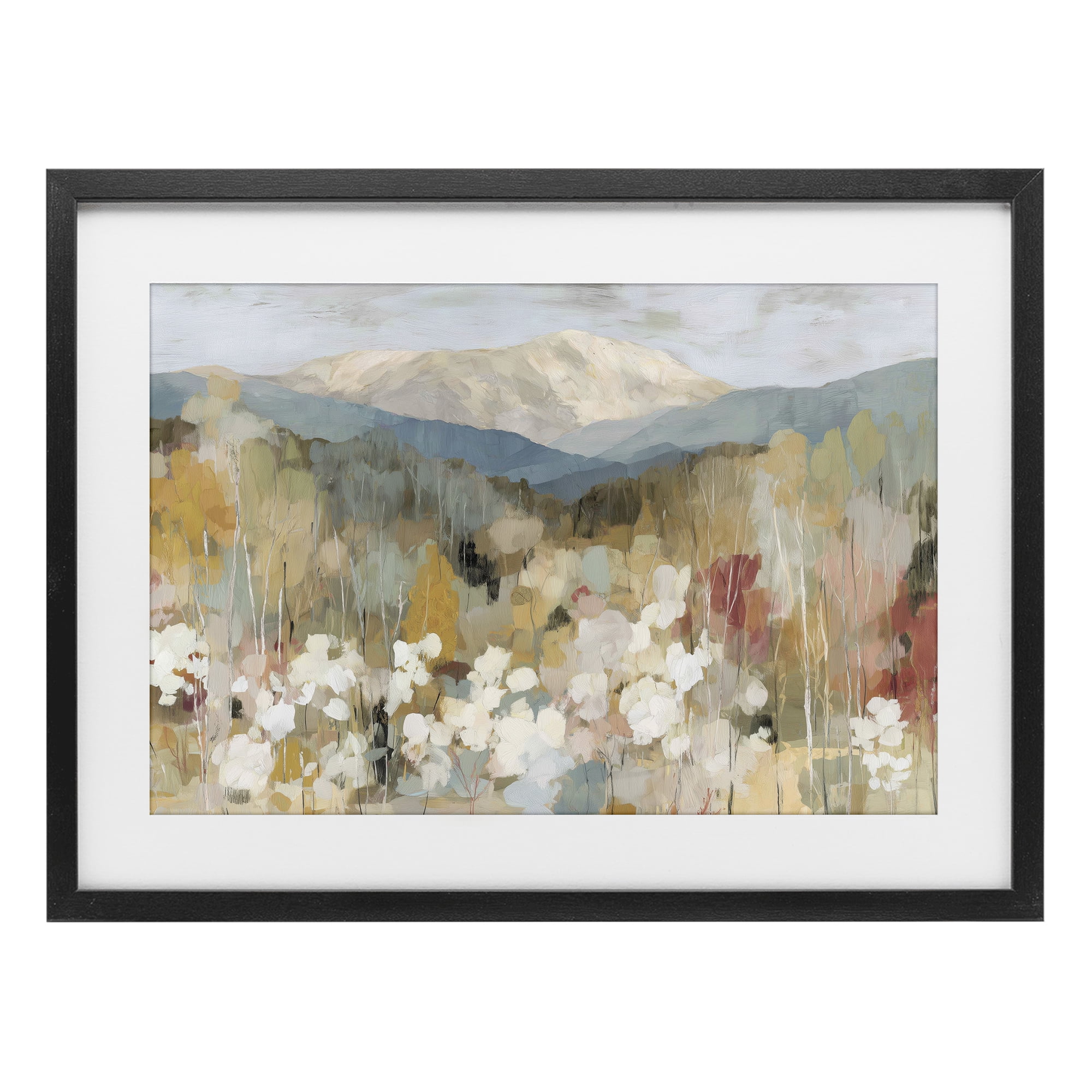 Stupell Industries Autumn Mountain Meadow Black Framed Print Under Glass, design by Chromatic Storm Studio