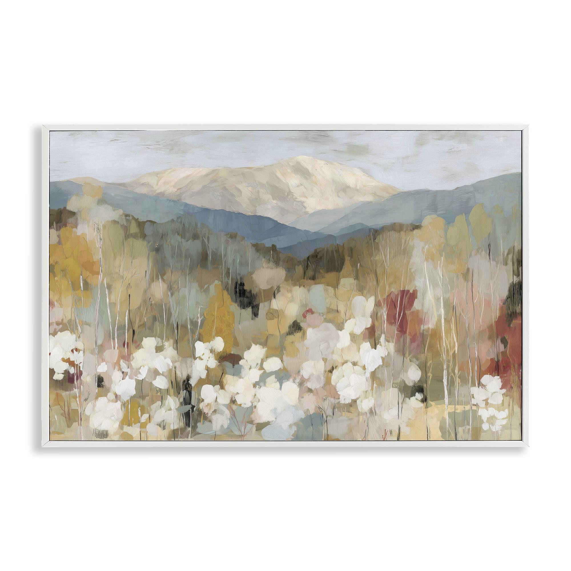 Stupell Industries Autumn Mountain Meadow White Framed Giclee Art, design by Chromatic Storm Studio