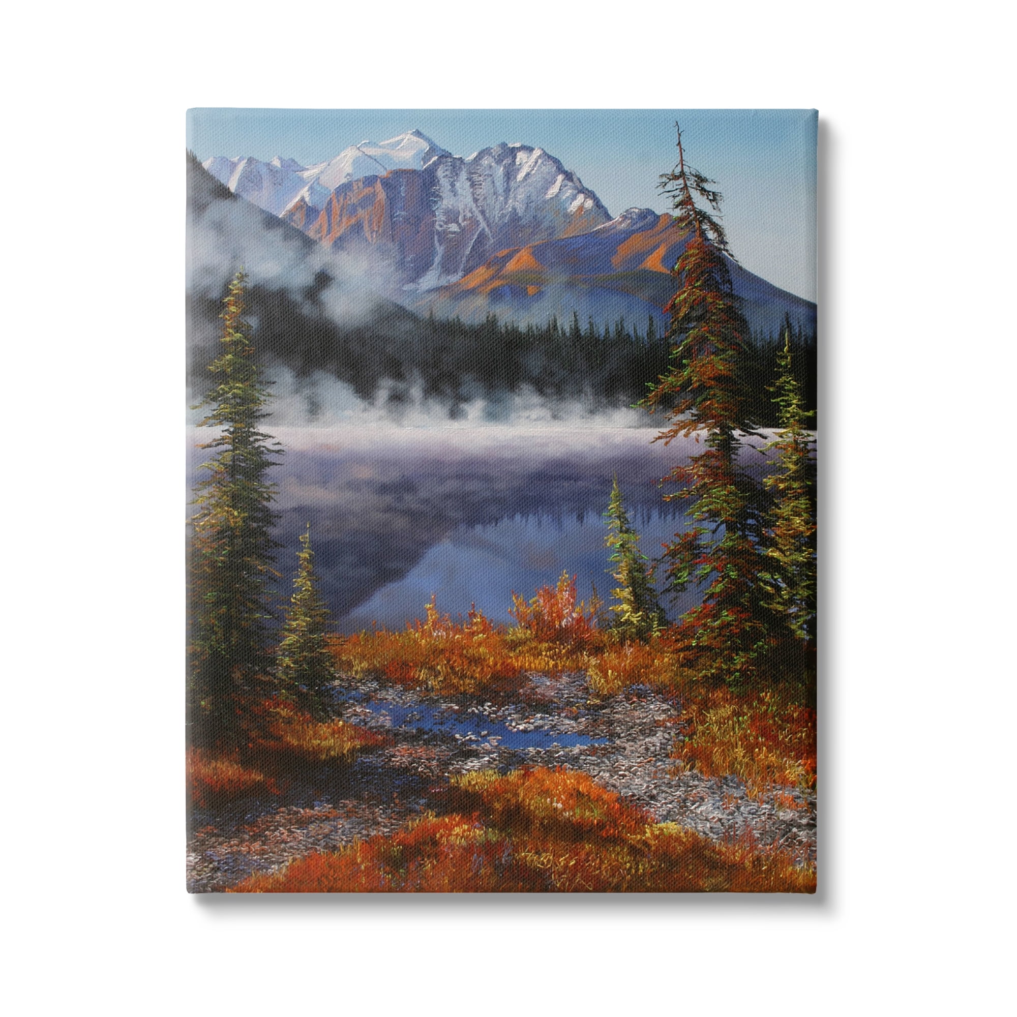 Stupell Industries Autumn Mountain Scenery Nature Painting Gallery Wrapped Canvas Print Wall Art, 16 x 20