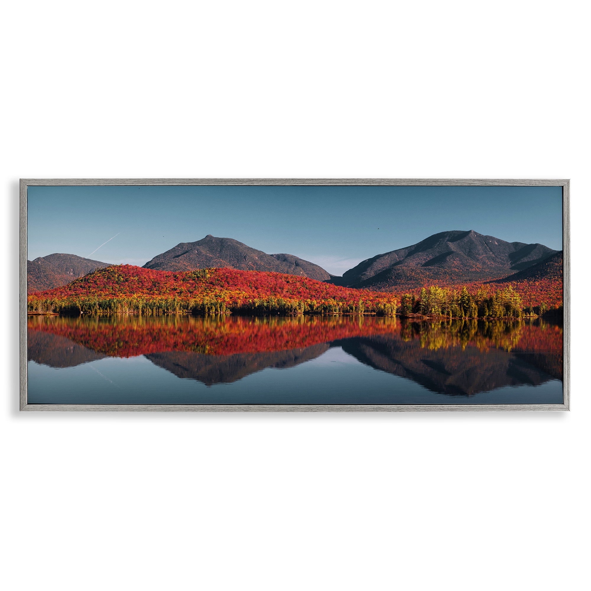 Stupell Industries Autumn Panorama Reflections Gray Framed Giclee Art, design by Jonathan Zaharek