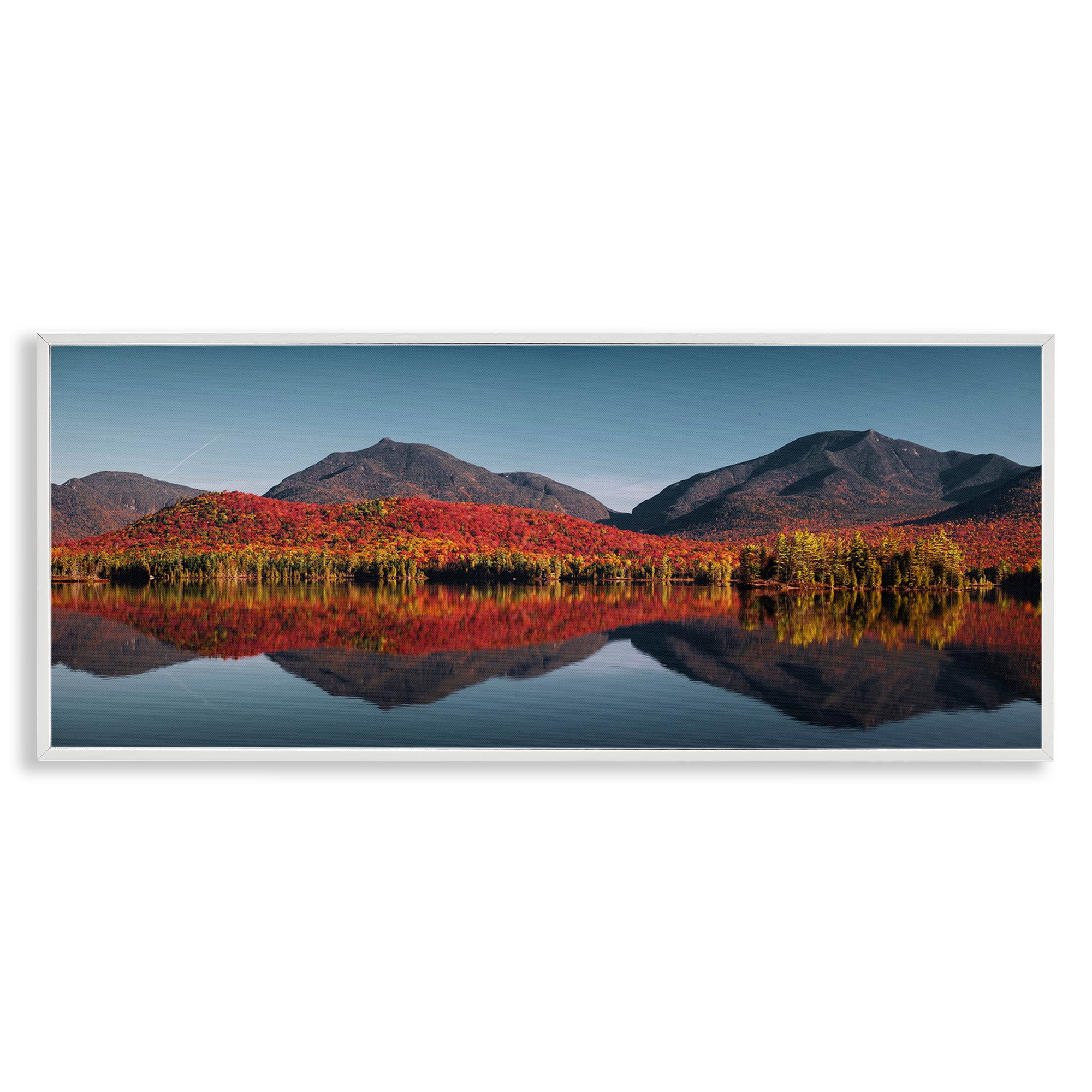 Stupell Industries Autumn Panorama Reflections White Framed Giclee Art, design by Jonathan Zaharek