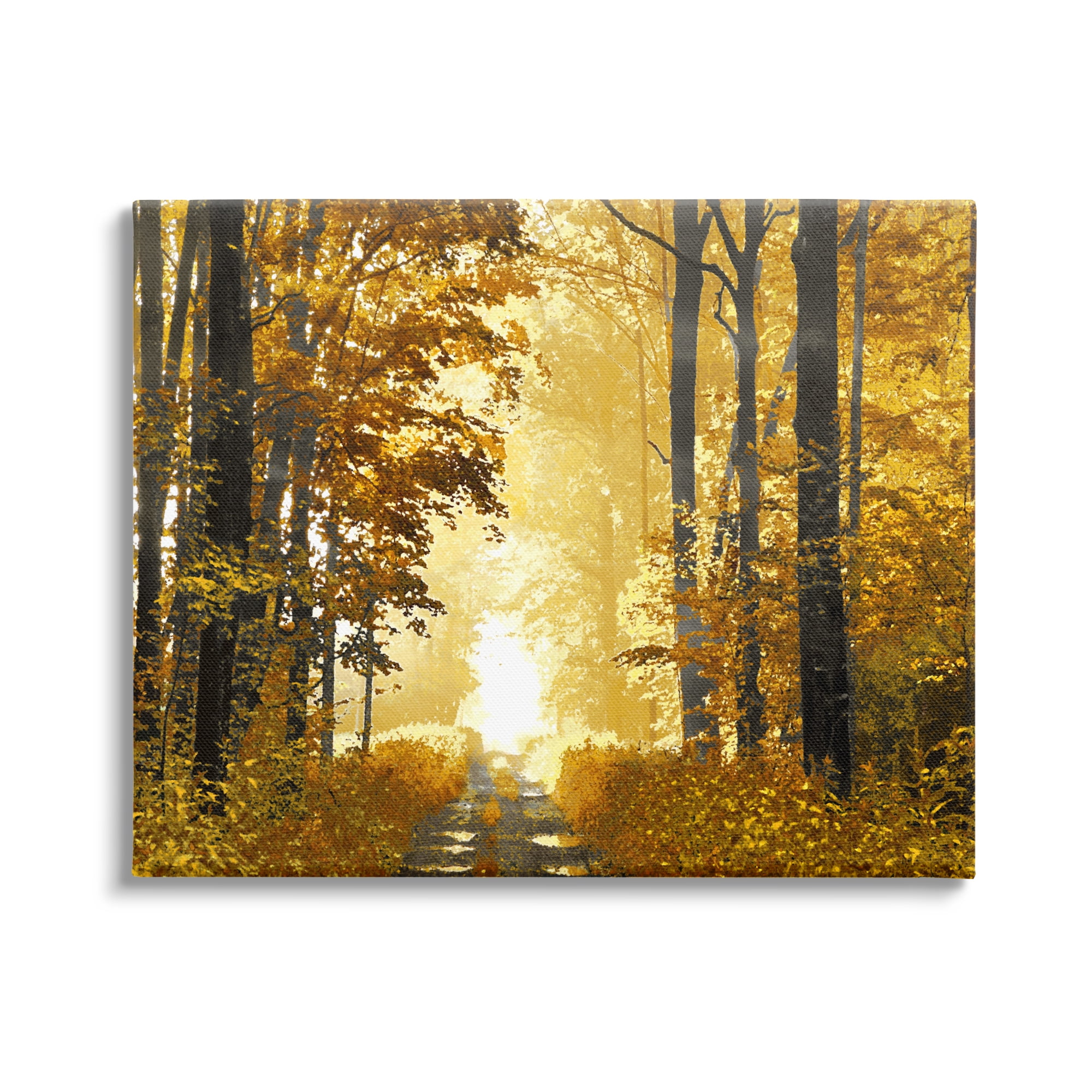 Stupell Industries Autumn Path Landscape Nature Painting Gallery Wrapped Canvas Print Wall Art, 30 x 24