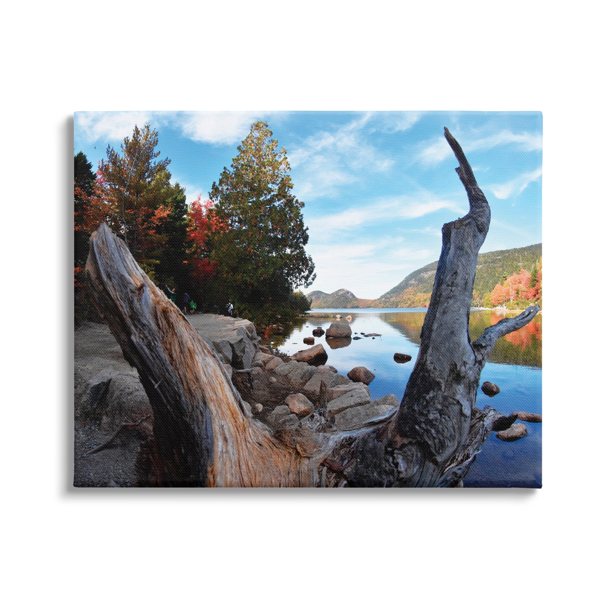 Stupell Industries Autumn Pond Photography Nature Photography Gallery Wrapped Canvas Print Wall Art, 30 x 24