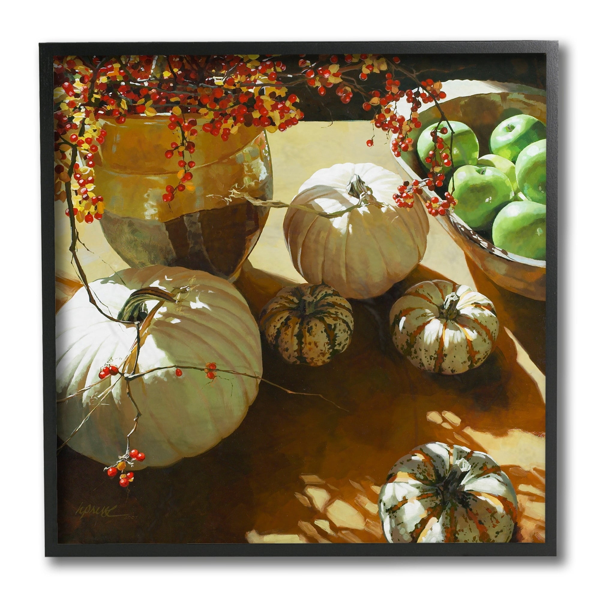 Stupell Industries Autumn Pumpkin Harvest Table Still-Life Design by Heide Presse