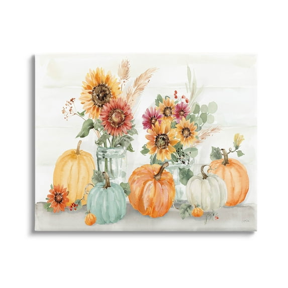 Stupell Industries Autumn Ramble Country Bouquets Graphic Art Gallery Wrapped Canvas Print Wall Art, Design by Katrina Pete