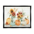 thumbnail image 1 of Stupell Industries Autumn Ramble Country Bouquets Graphic Art Jet Black Floating Framed Canvas Print Wall Art, Design by Katrina Pete, 1 of 8
