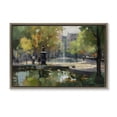 thumbnail image 1 of Stupell Industries Transitional Autumn Reflections at Park Fountain Brown Floating Frame Canvas Art, 25 x 17, by Creative Studio, 1 of 8