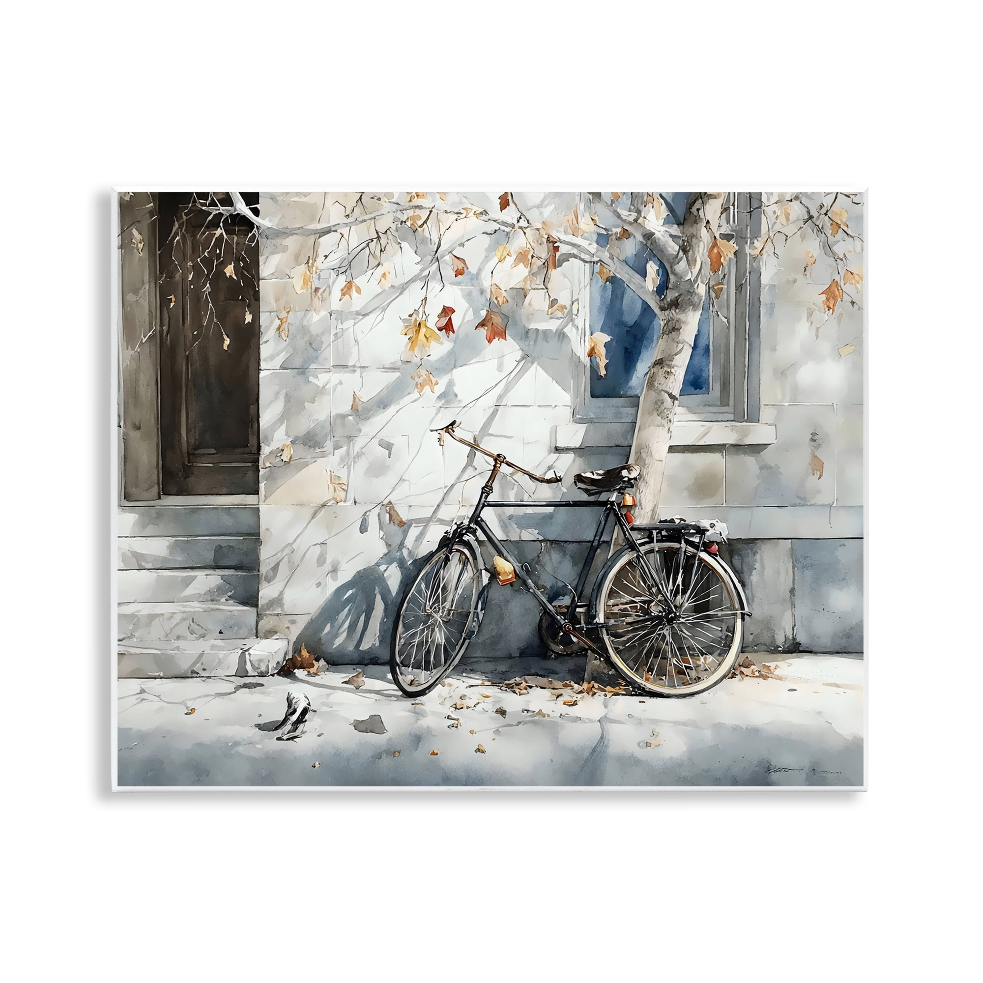 Stupell Industries Autumn Ride on Quiet Street Wall Plaque Art, design by Franklyn Gregory