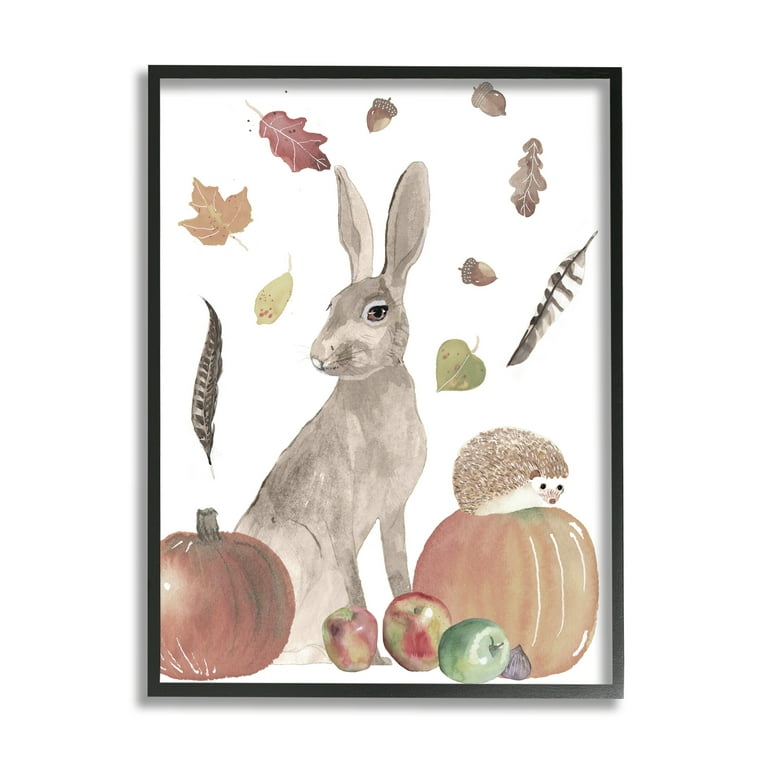 Jugs And Pumpkins 1 Black Framed Print Wall Art