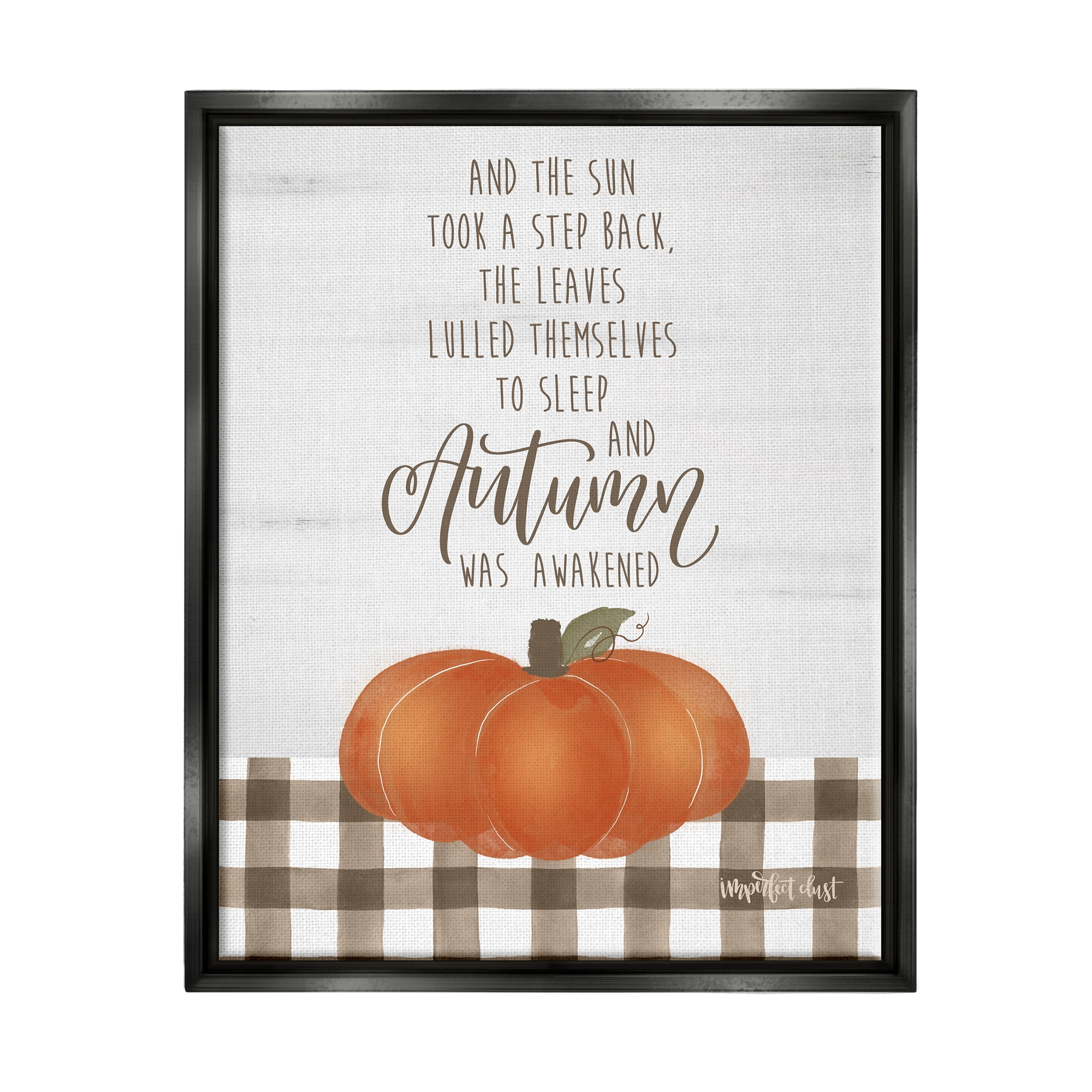Stupell Industries Autumn Seasonal Phrase Inspirational Painting Black Floater Framed Art Print Wall Art, 25 x 31