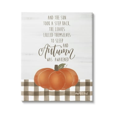 Stupell Industries Autumn Seasonal Phrase Inspirational Painting Gallery Wrapped Canvas Print Wall Art, 16 x 20