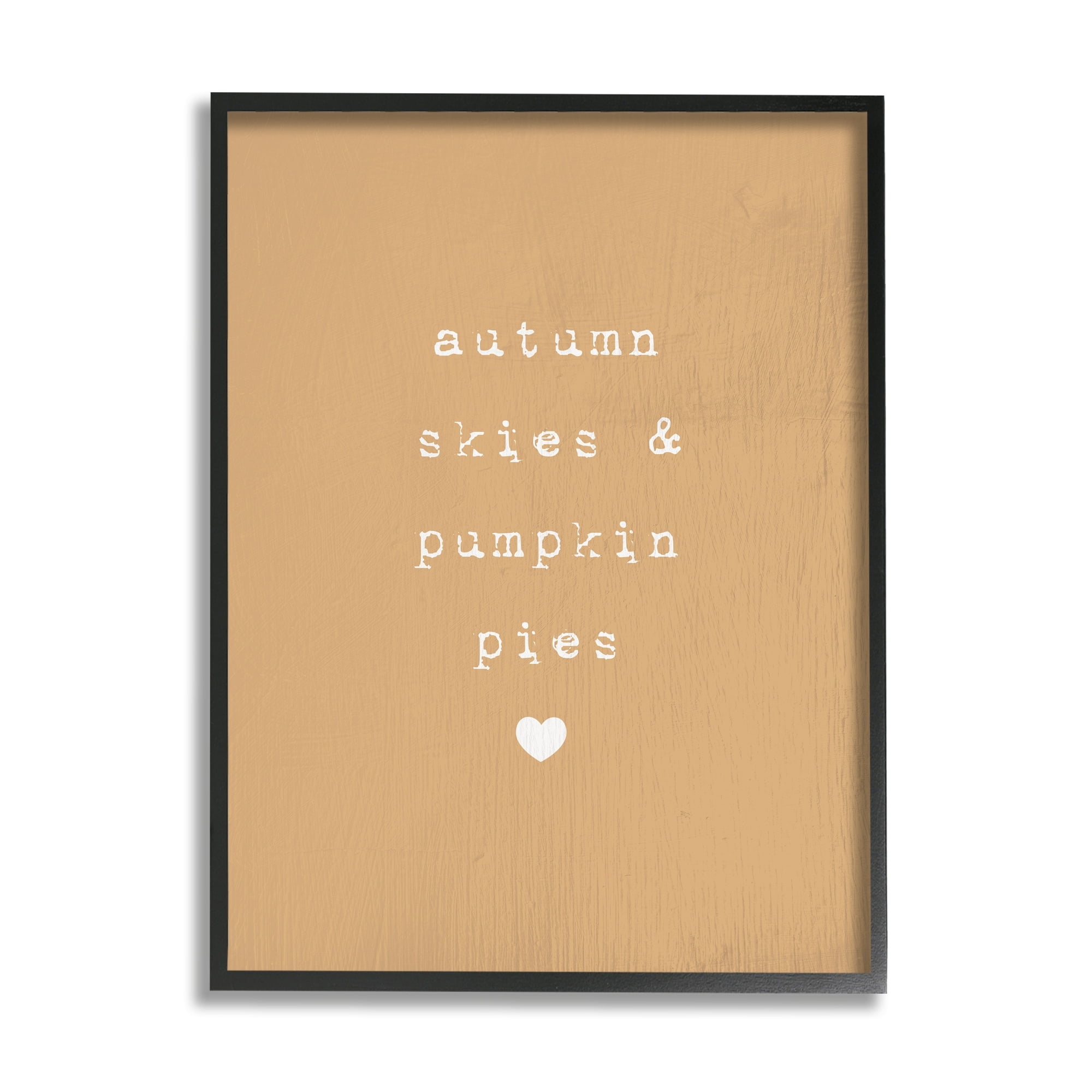 Stupell Industries Autumn Skies Pumpkin Pies Phrase Over Orange, 16 x 20,Design by Daphne Polselli