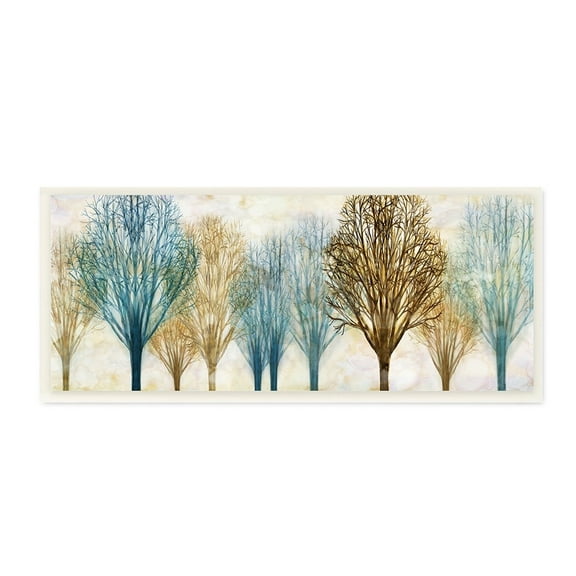 Stupell Industries Autumn Tree Forest Bare Branches Blue Brown Wall Plaque by Chris Donovan