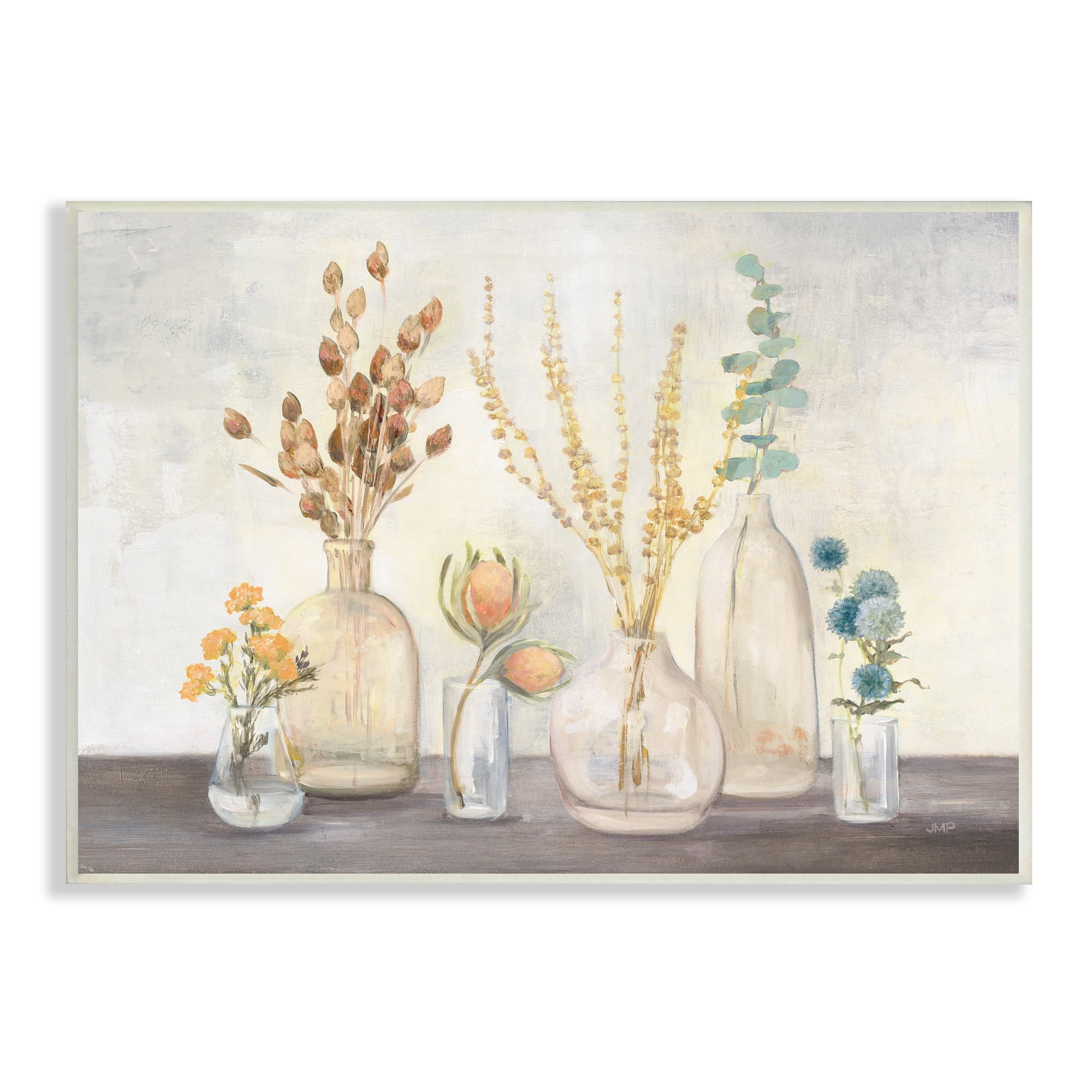 Stupell Industries Autumn Wildflower Farmhouse Bouquets Rustic Floral Painting, 19 x 13, Design by Julia Purinton