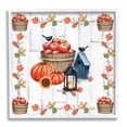 thumbnail image 1 of Stupell Industries Autumnal Apples & Lantern Holiday Painting White Framed Art Print Wall Art, 12 x 12, 1 of 9