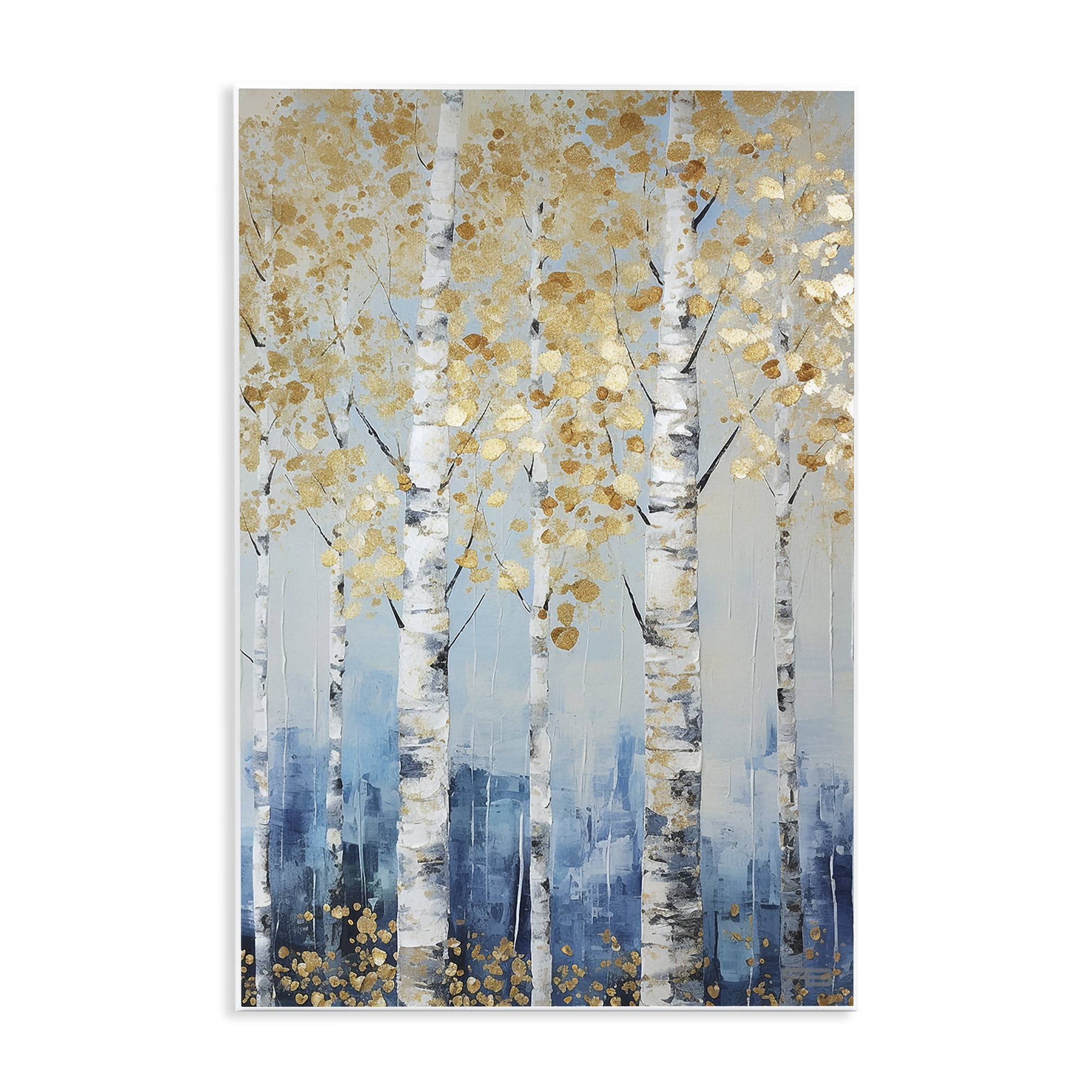 Stupell Industries Autumnal Birch Forest Landscape Painting Unframed Art Print Wall Art, 10 x 15
