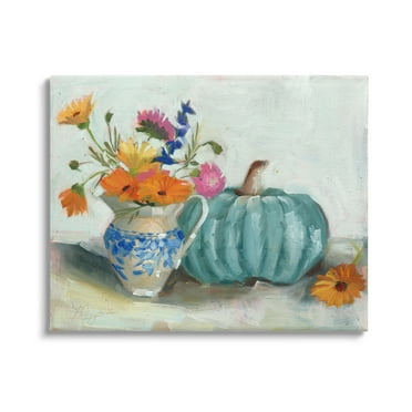 Stupell Industries Autumnal Botanicals Still Life Botanical & Floral Painting Gallery Wrapped Canvas Art Print Wall Art, 20 x 16