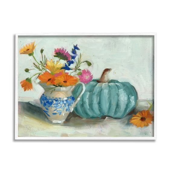 Stupell Industries Autumnal Botanicals Still Life Botanical & Floral Painting White Framed Art Print Wall Art, 14 x 11