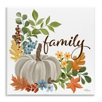 Stupell Industries Autumnal Family Pumpkin Holiday Painting Unframed Art Print Wall Art, 12 x 12