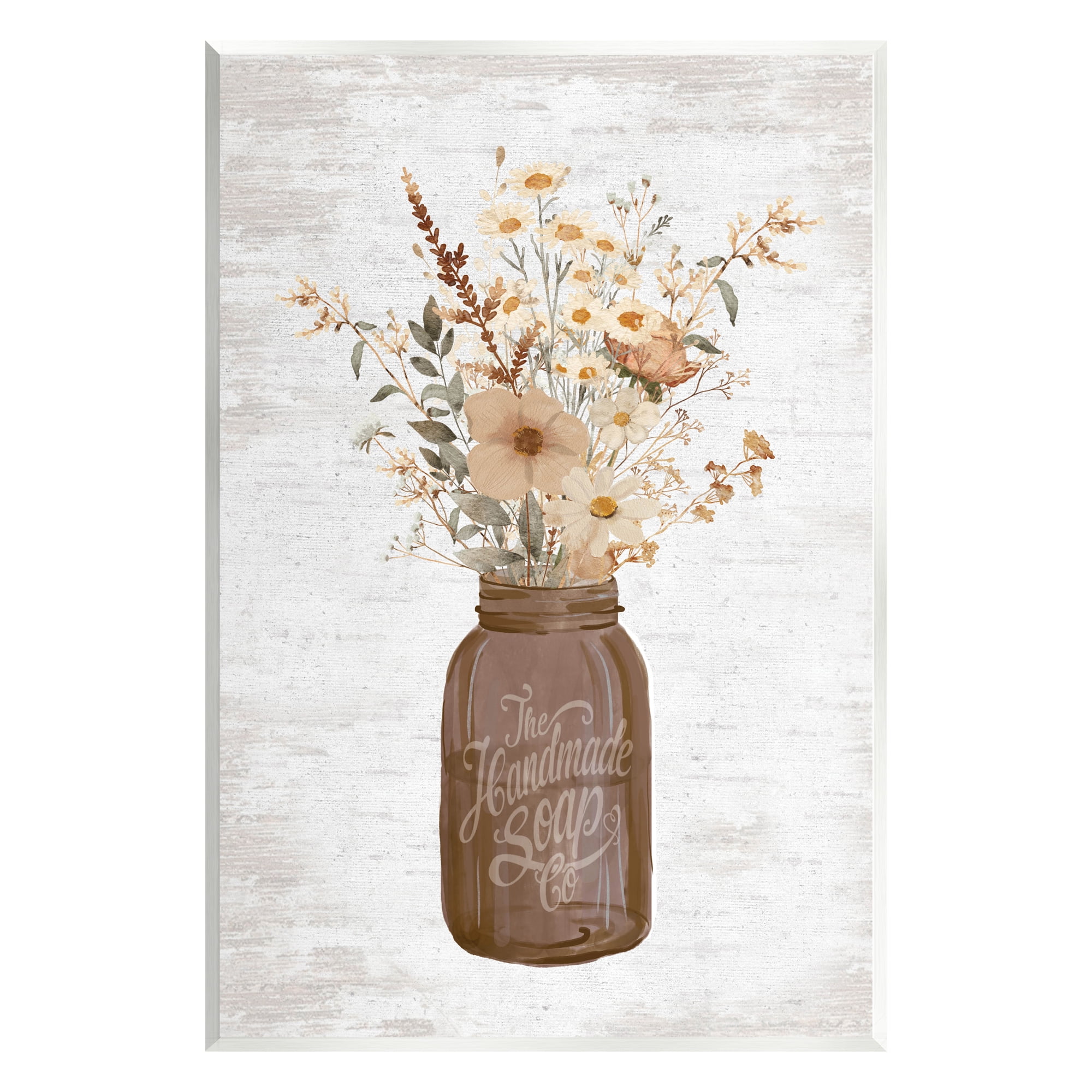 Stupell Industries Autumnal Flower Arrangement Holiday Painting Unframed Art Print Wall Art, 10 x 15