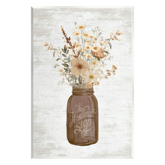 Stupell Industries Autumnal Flower Arrangement Holiday Painting Unframed Art Print Wall Art, 13 x 19