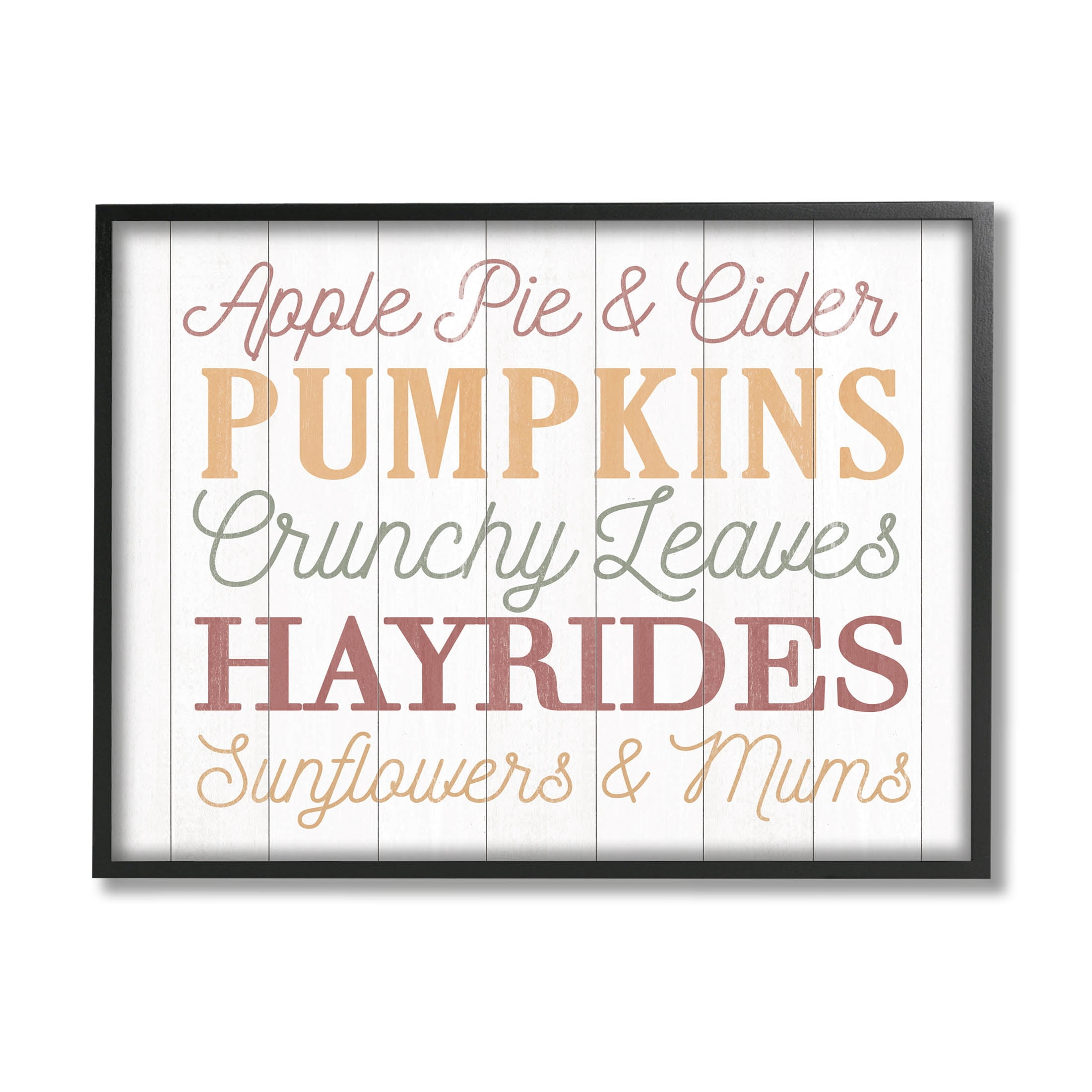 Stupell Industries Autumnal Fun Activities List Graphic Art Black Framed Art Print Wall Art, Design by Dogwood Portfolio