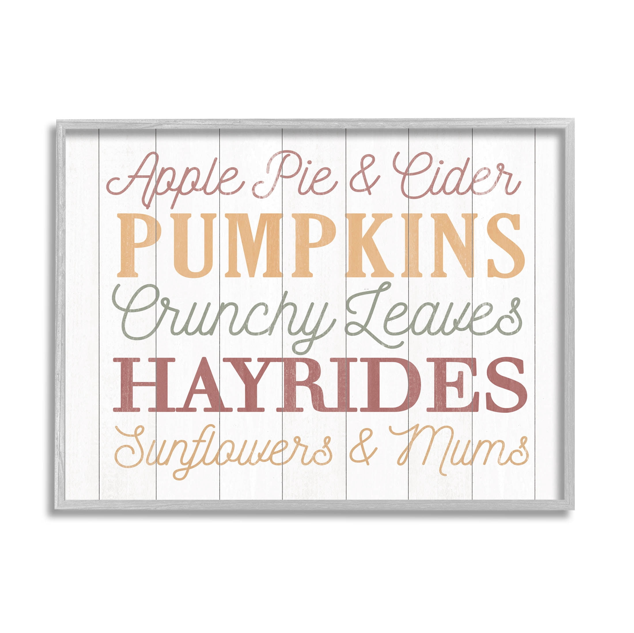 Stupell Industries Autumnal Fun Activities List Graphic Art Gray Framed Art Print Wall Art, Design by Dogwood Portfolio