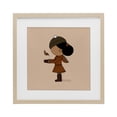thumbnail image 1 of Stupell Industries Autumnal Girl with Leaf Birch Framed Print Under Glass design by Sierra Siler, 16 x 16, 1 of 10