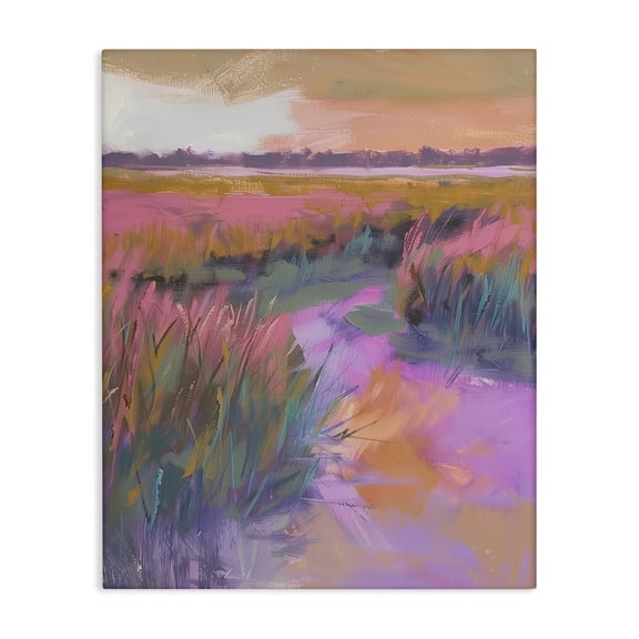 Stupell Industries Autumnal Marsh Landscape Landscape & Nature Painting Wrapped Canvas Canvas Art Print Wall Art, 36 x 48