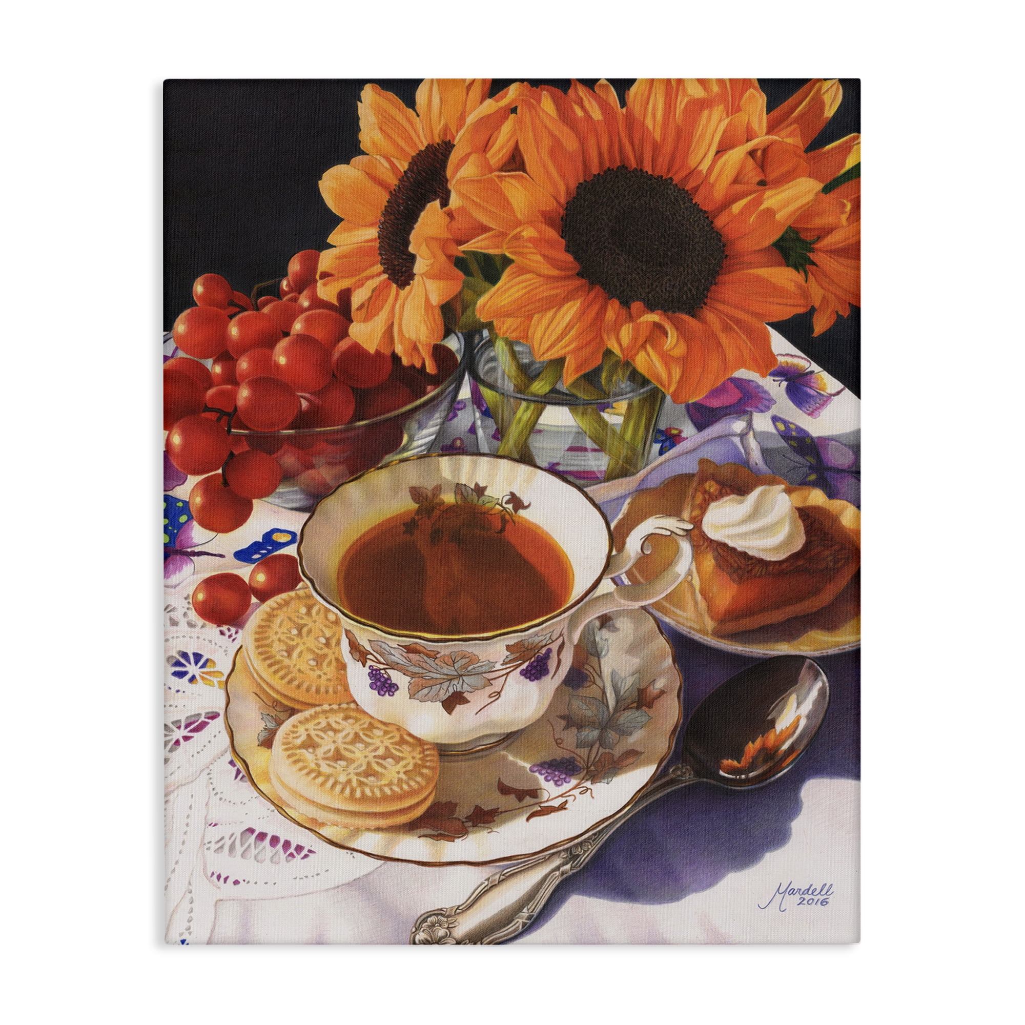 Stupell Industries Autumnal Tea Party Food & Beverage Painting Gallery Wrapped Canvas Art Print Wall Art, 30 x 40