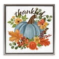 thumbnail image 1 of Stupell Industries Cottage Autumnal Thankful Pumpkin Gray Floating Frame Canvas Art, 18 x 18, by Cat Thurman Designs, 1 of 8