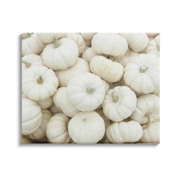 Stupell Industries Autumnal White Pumpkins Photograph Gallery Wrapped Canvas Print Wall Art, Design by Lil' Rue