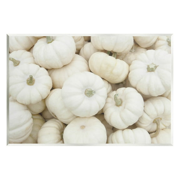 Stupell Industries Autumnal White Pumpkins Photograph Unframed Art Print Wall Art, Design by Lil' Rue
