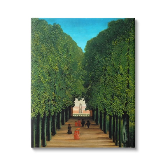 Stupell Industries Avenue in Park at Saint Cloud Henri Rousseau Classical Painting Painting Gallery Wrapped Canvas Print Wall Art, Design by one1000paintings