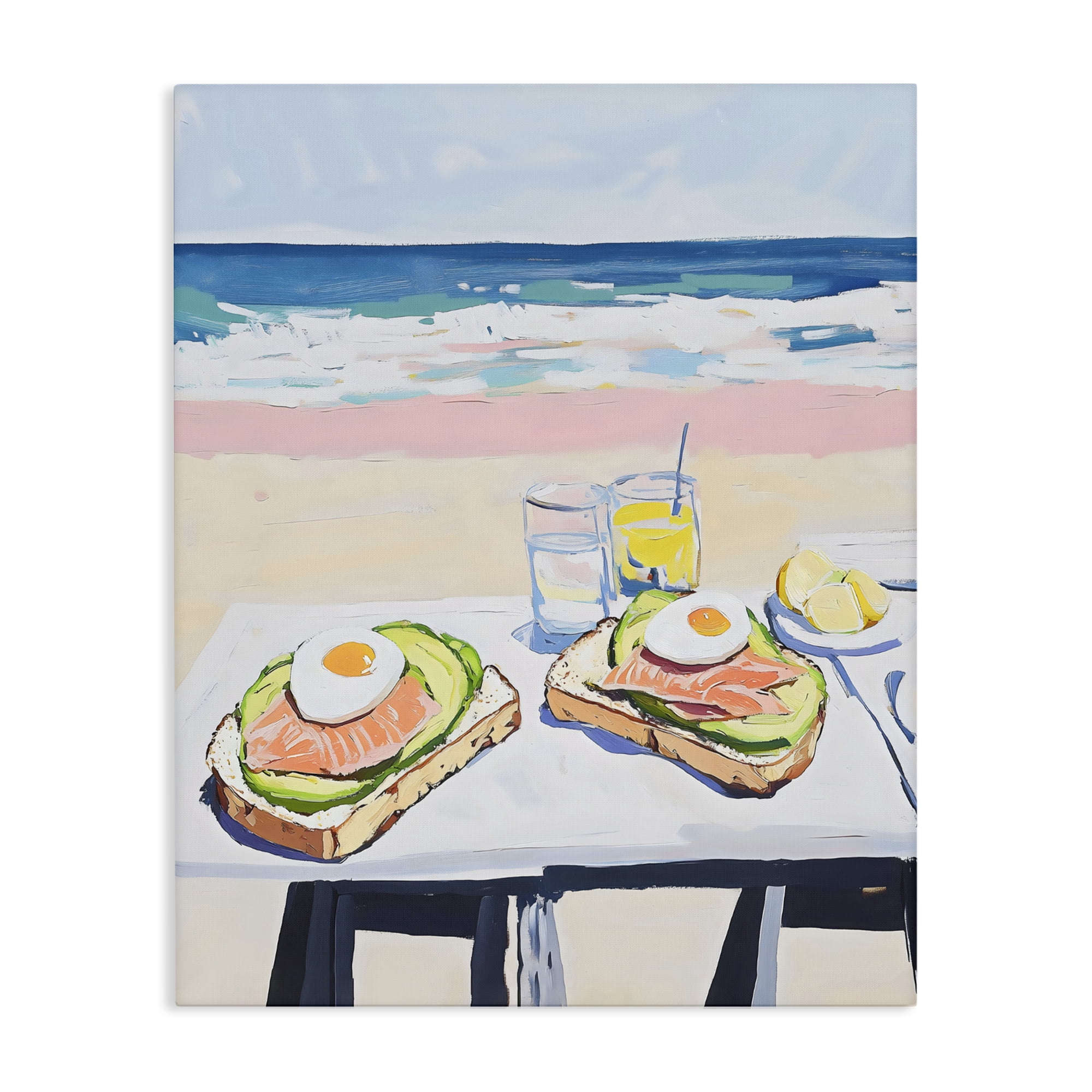Stupell Industries Avocado Toast at Beach Canvas Wall Art, design by The Prints Vibe