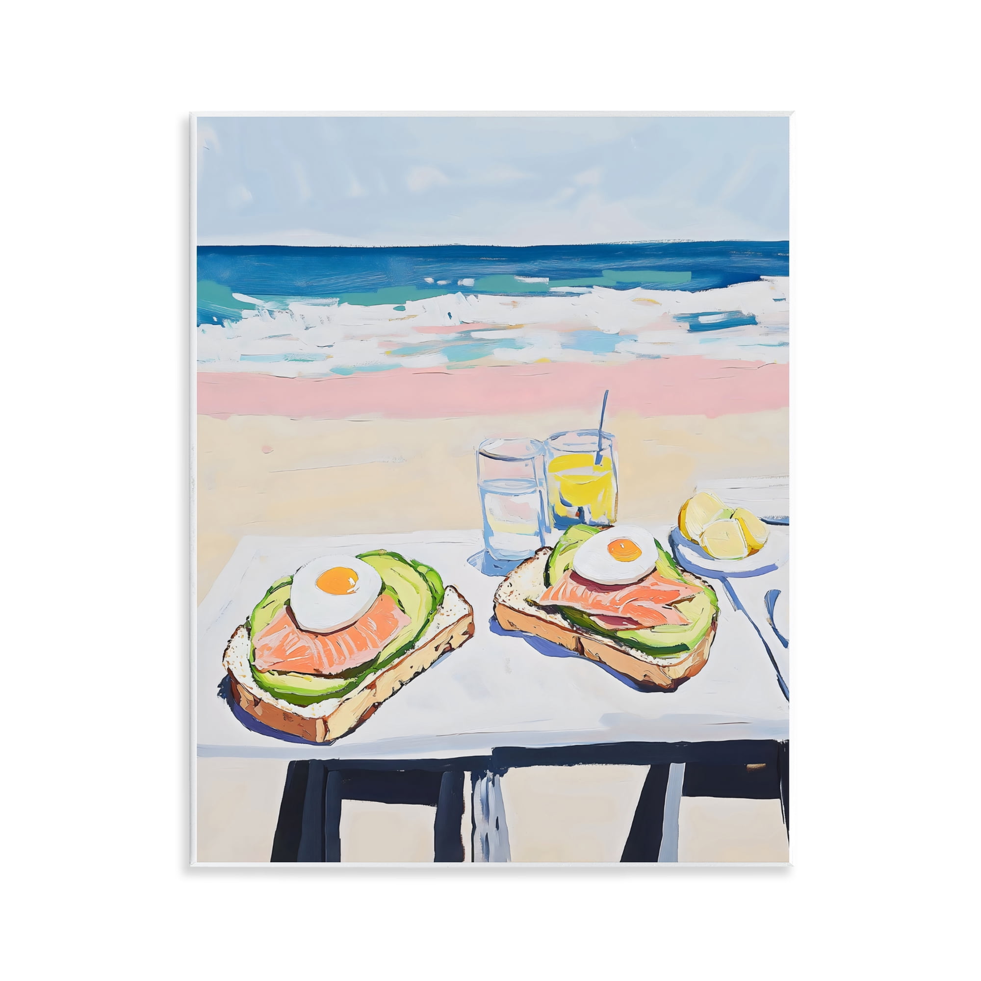 Stupell Industries Avocado Toast at Beach Wall Plaque Art, design by The Prints Vibe