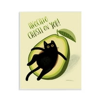 Stupell Industries Avocato Crush on You Animals Painting Unframed Art Print Wall Art, 11 x 14