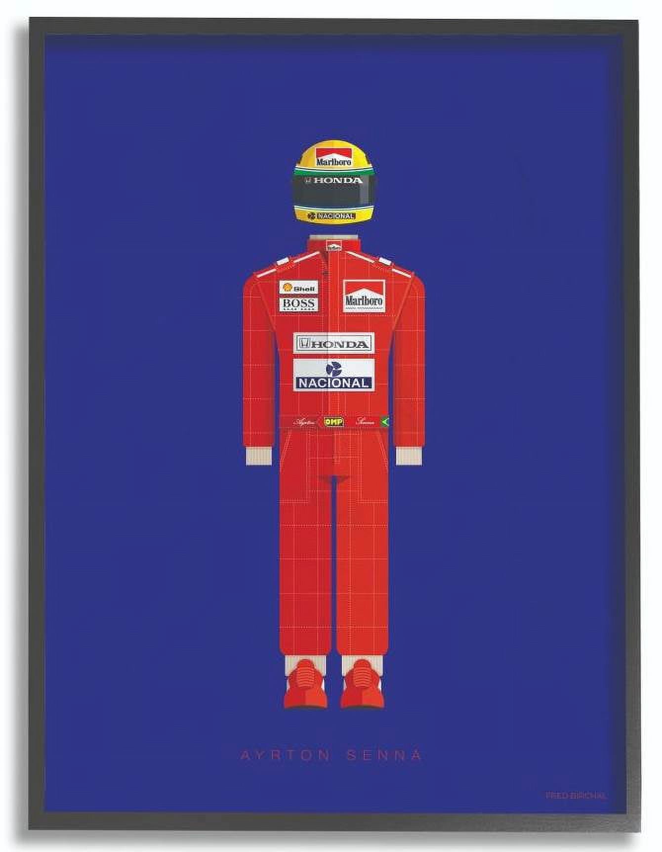 Stupell Industries Ayrton Senna Famous People Characters Fashion Design Framed Wall Art by Fred Birchal