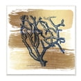 thumbnail image 1 of Stupell Industries Azure Blue Coral Golden Patterned Background Sea Plant,12 x 12, Design by Bluebird Barn, 1 of 5